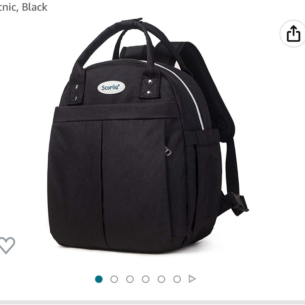 New Scorlia Insulated Lunch Tote/backpack Black